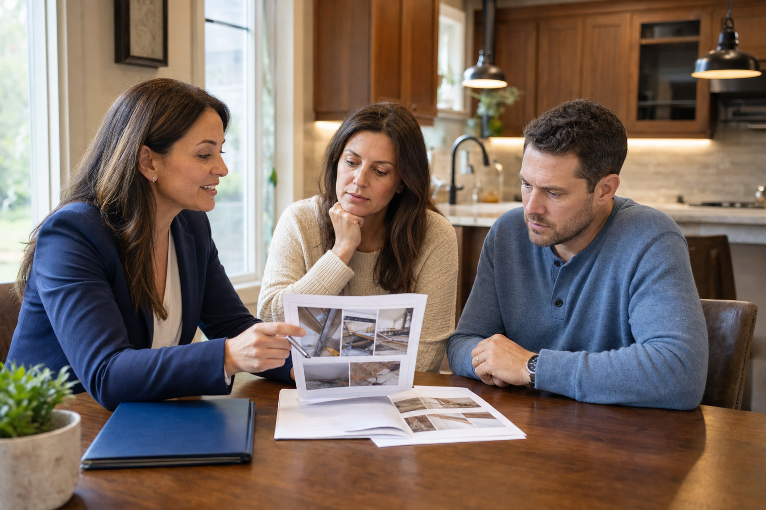 A Real estate agents explaind home inspection report